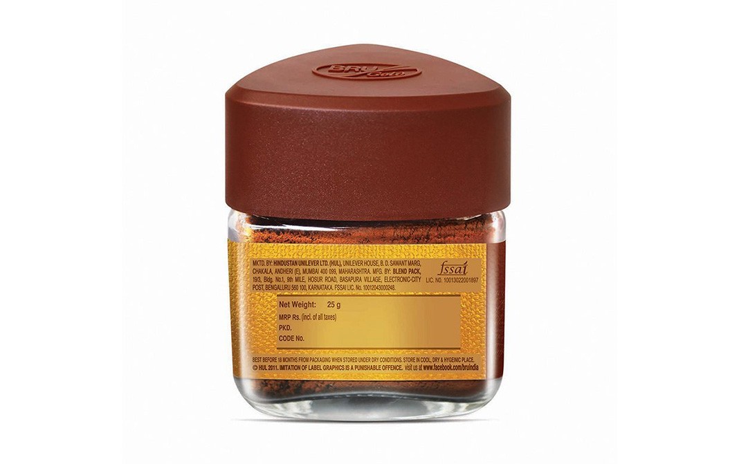 Bru Gold Instant Coffee    Glass Bottle  25 grams